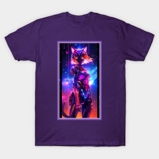 Anime Sci-Fi Cat Girl | Quality Anime Girl Artwork | Manga Girl Anime Art T-Shirt